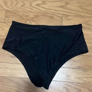 Aerie Black High-Waist Bikini Bottoms